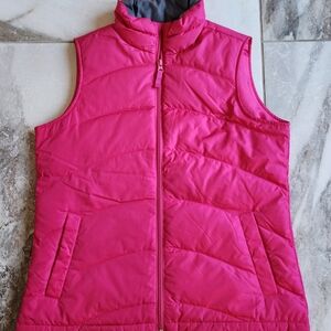 Lands' End Fuchsia Puffer Vest